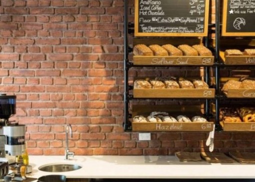 panneau mural brique boulangerie