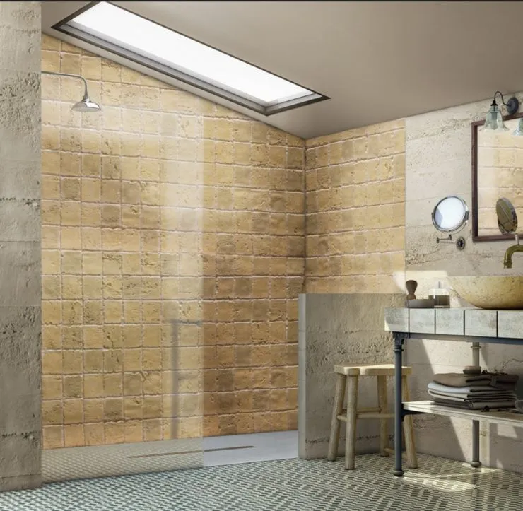 Salle de bain brique Mosaïco