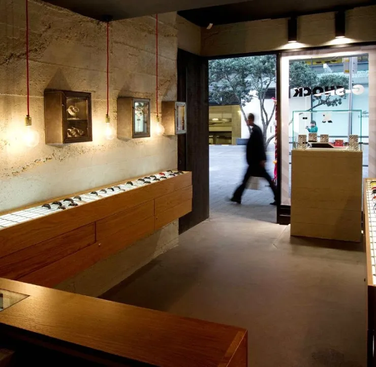 panneau béton horizontal boutique